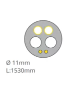 Mangueira de turbina Midwest com luz para unidades Planmeca (tubos suspensos)